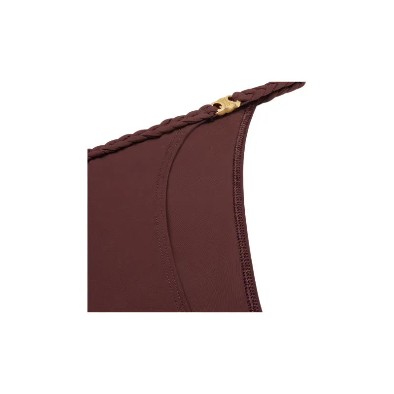 CELINE Triomphe Swimsuit Bottom In Matte Jersey Bikini Women's Brown-2