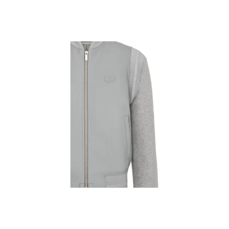 DIOR SS25 Baseball Jacket Men's Gray-4