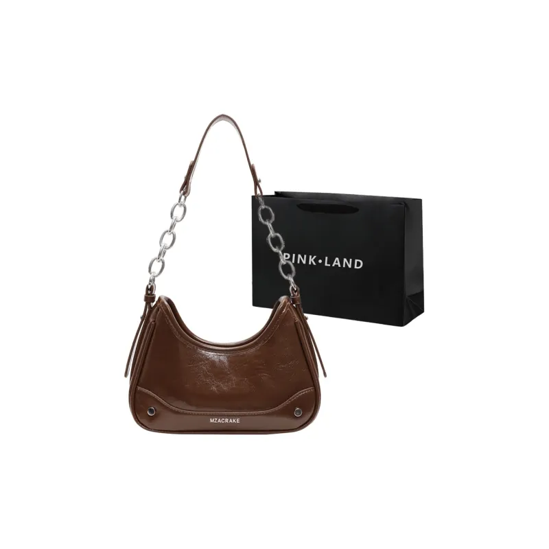 PINK·LAND PU Crossbody Bag, Shoulder Bag Women's Black/White/Silver/Pink-11