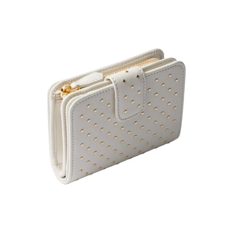 PRADA Leather Wallet Women's White-1