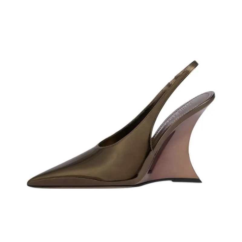 Paris Texas Nina Wedge Heel High Heels 10.5cm Women's Umber-0