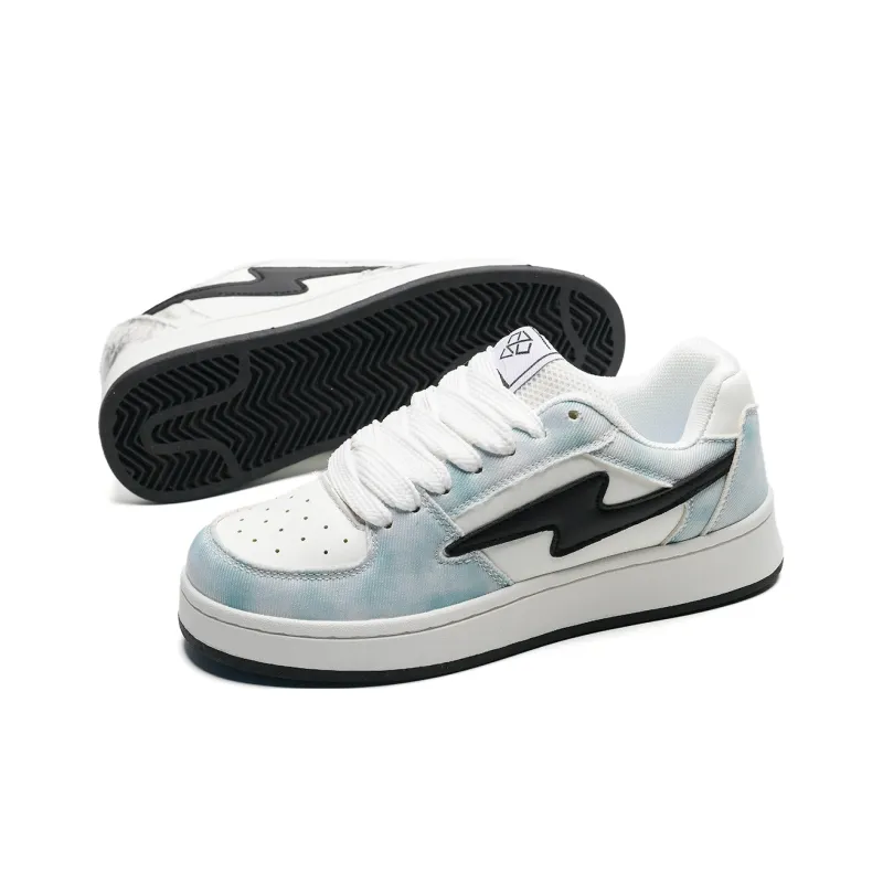 T628 Lightning Puffy Shoes Slip Resistant, Abrasion Resistant, Lightweight Low Top Skateboard Shoes Unisex-15