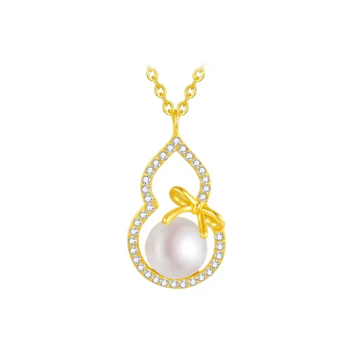 CHOW TAI SENG Pearl Elegant Elegance Goddess Collarbone Chain Women's