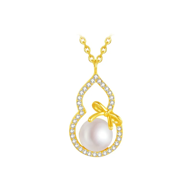 CHOW TAI SENG Pearl Elegant Elegance Goddess Collarbone Chain Women's-0