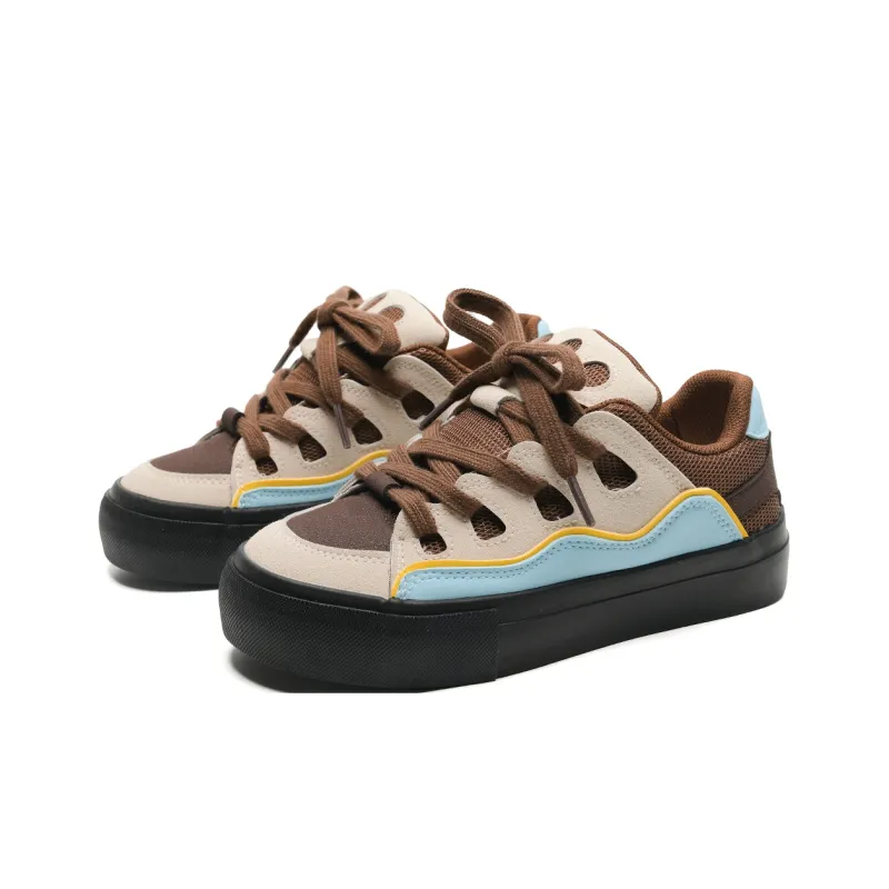 Anime Story Slip Resistant, Abrasion Resistant, Lightweight, Breathable Low Top Skateboard Shoes Women's Mint Chocolate-12