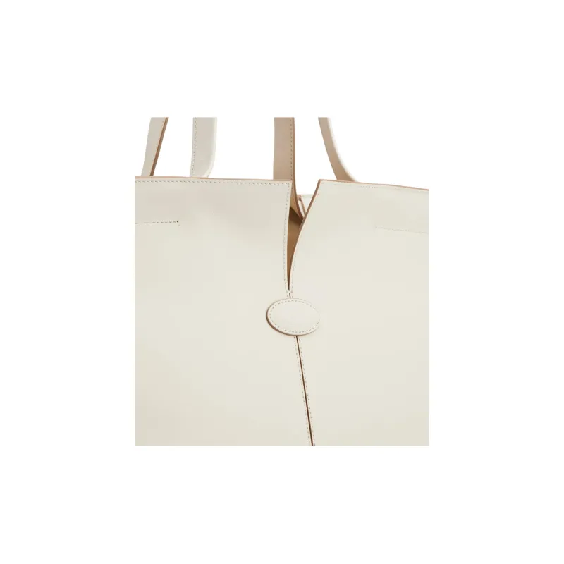 TOD'S Logo Debossed Medium Tote Bag-5