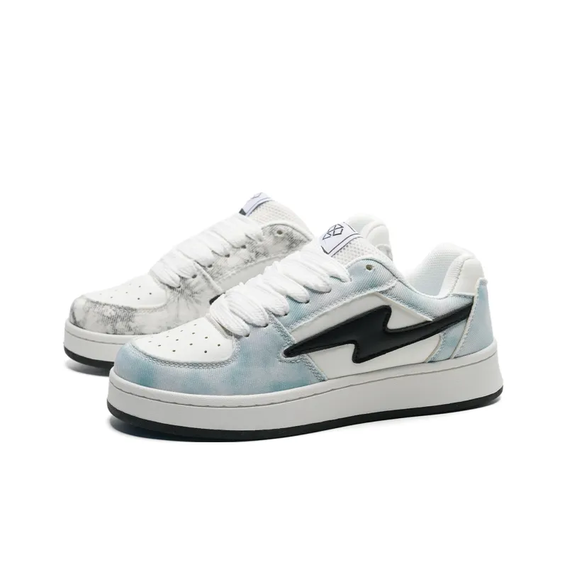 T628 Lightning Puffy Shoes Slip Resistant, Abrasion Resistant, Lightweight Low Top Skateboard Shoes Unisex-12