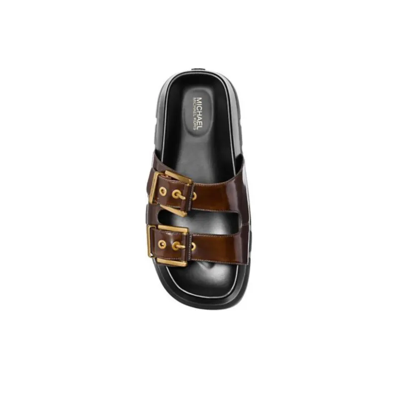 MICHAEL KORS Colby Slide Slippers Women's Brown-3