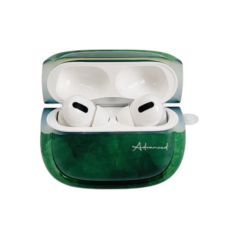 Wei Xin Compatibility With Apple AirPods 4/2/3/4th Generation/AirPods Pro/Pro 2 TPU Brown Green Blended Headphone Cases-9