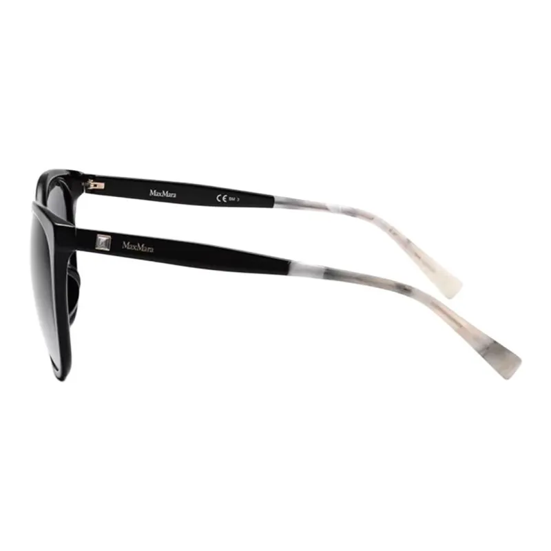 MaxMara Plate Frame Cat Eye Sunglasses Women's Black-2