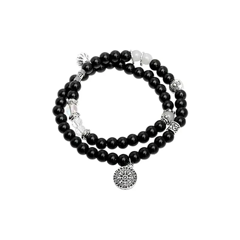 ZOKS Colored Glaze Jade Bracelets Unisex-4