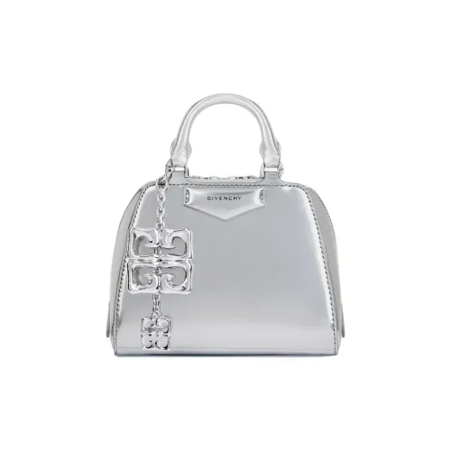 GIVENCHY Antigona Calfskin Shoulder Bag Crossbody Bag Handbag Nano Women's Light Silver