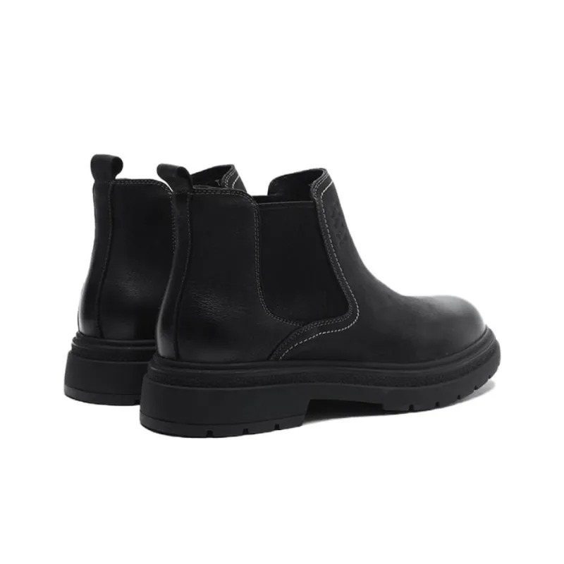 ELLE HOMME Short Chelsea Boots Men's Black-2