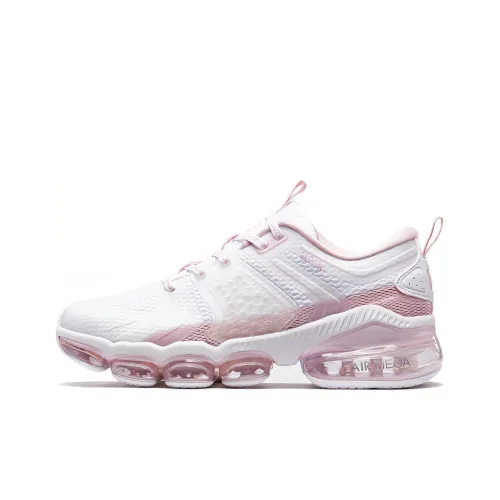 XTEP Air Mega2.0 Cushioning Wear Resistant Low Top Running Shoes Women's White Red Pink