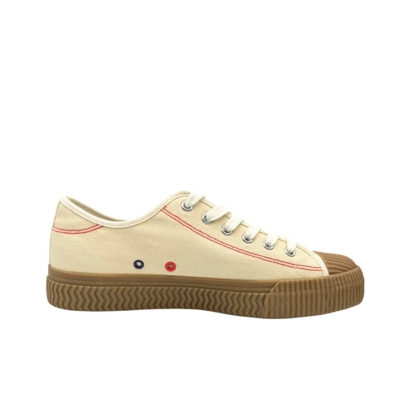 QIANJIN Slip Resistant, Abrasion Resistant, Lightweight Low Top Canvas Shoes Men's Beige Yellow-2