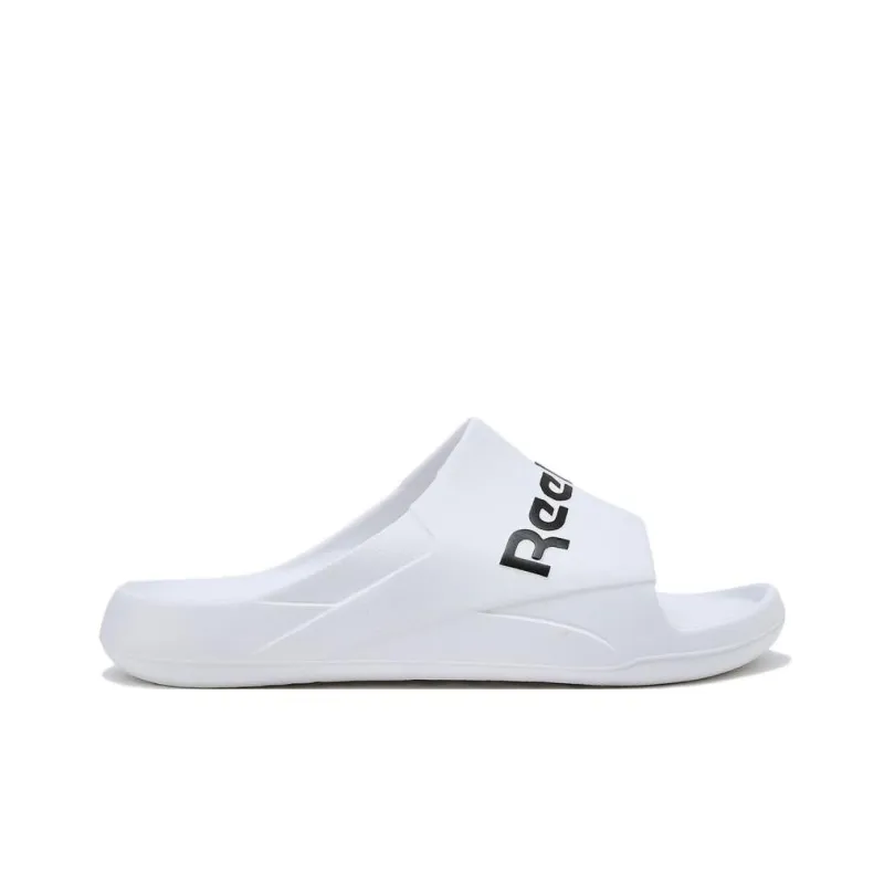 Reebok Clean Slides Collection Rubber Sole Slip Resistant Abrasion Resistant Slide Slippers Unisex White-1