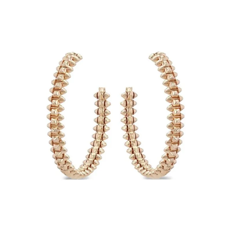 Cartier 2020s Pre owned 18kt Rose Gold Clash De Cartier Small Hoop Earrings-1