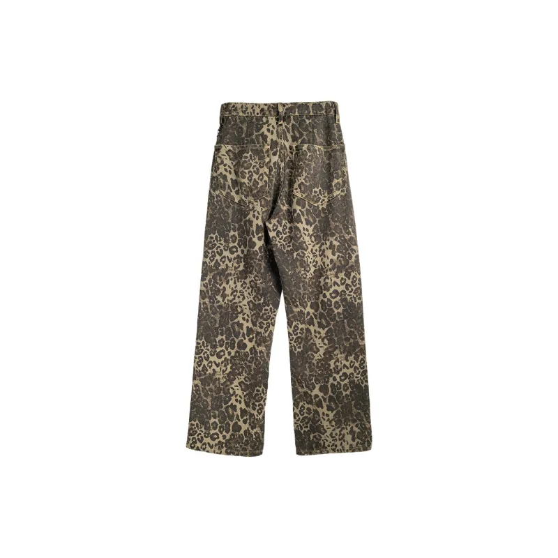 MIIOW Jeans Unisex Leopard Print-1