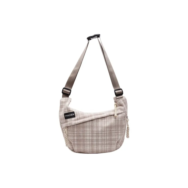 Yalu Woolen Crossbody Bag Regular Women's Black/Dark Coffee/Light Coffee/Red-8