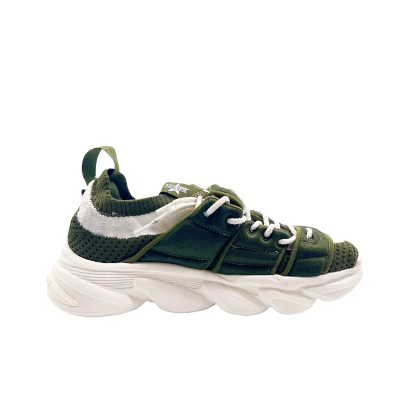 QIANJIN Trendy Style Slip Resistant Coverage Lightweight Low Top Casual Shoes Men's Army Green-1