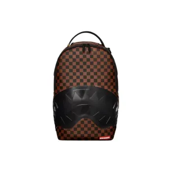 SPRAYGROUND Clear Rubber Sharks In Paris Dlxsv Backpack Brown/Black