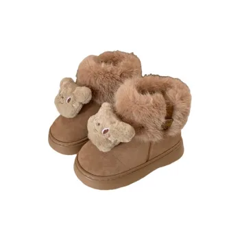 SHIGUDE Cotton Home Slippers Women's Light Brown