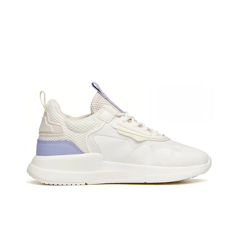 ANTA Casual Shoes Women's Low Top Ivory White/Mud Gray/Willow Purple-1