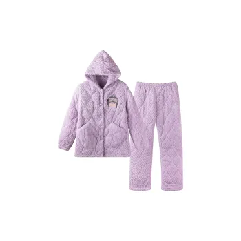 XIAFENYAN Pajama Set Women's Colored Glaze Purple