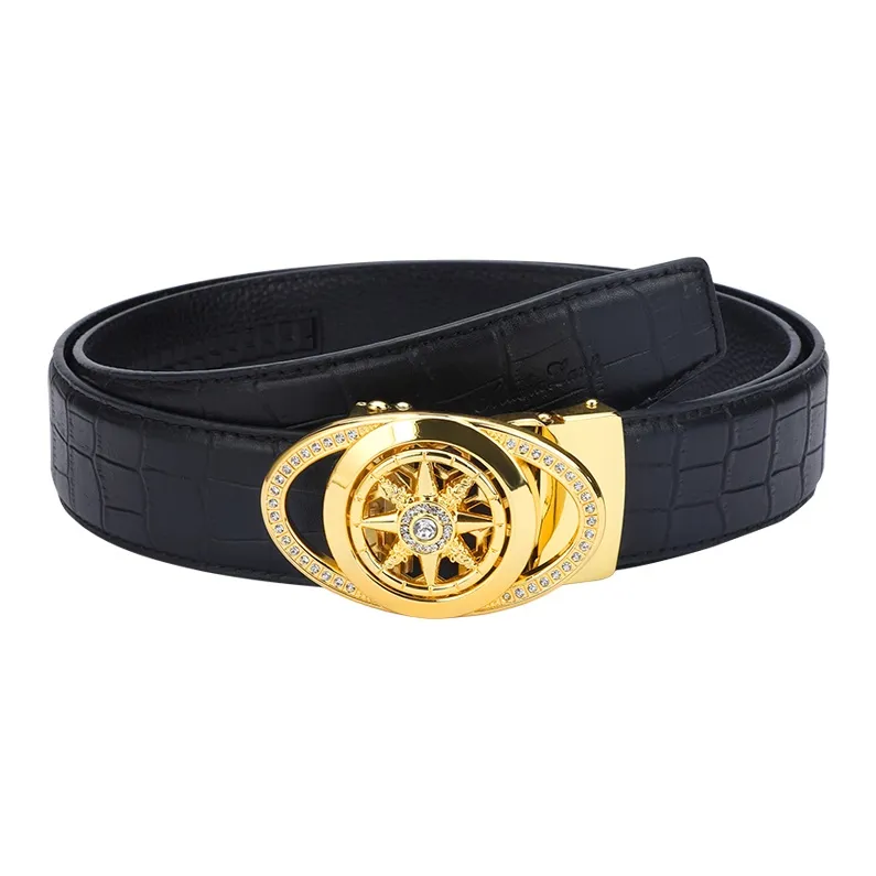Cheekkiss Cow Leather Belts Men's 3.5cm-0
