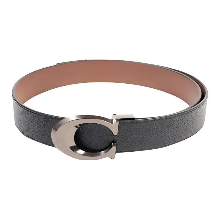 COACH Cow Leather Belts Men's Black Width 3.5cm-1