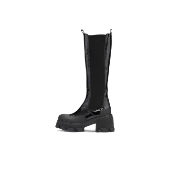 GANNI Knee-High Chelsea Boots 8cm Women's Black