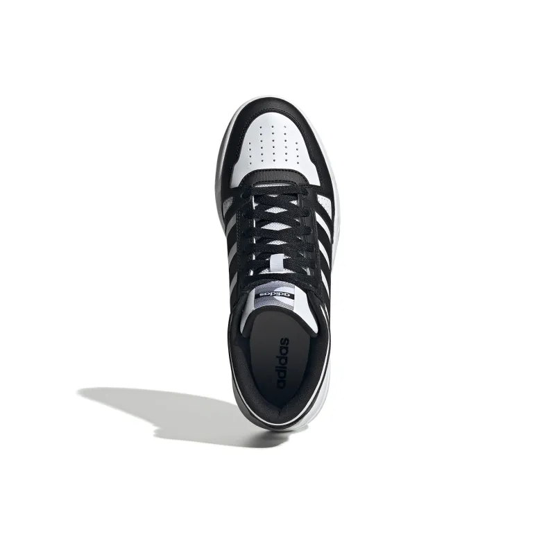 Adidas Anti Slip Wear Resistant Mid Top Running Shoes Men's Black White-2