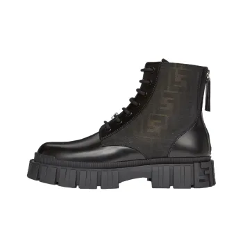 FENDI Force Lace Up Biker Boots