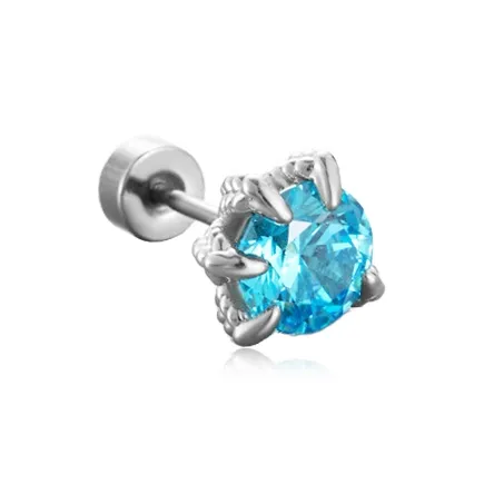 Alloy Zircon Dragon Claw Stud Earrings Unisex-6