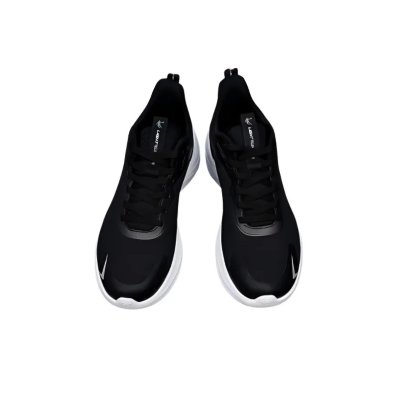 QIAODAN Wear resistant And Lightweight Low Top Running Shoes Men's Black-2