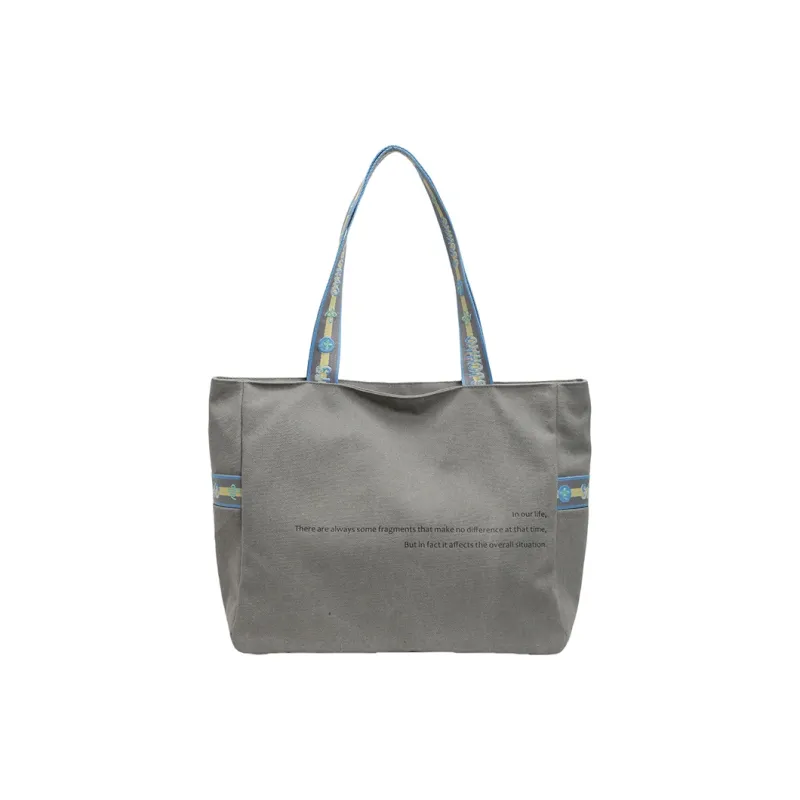 SUN ERATH&U Canvas Canvas Shoulder Bag Regular Women's Ecru Khaki Black Gray-15