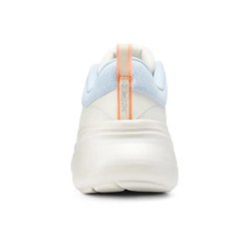 Skechers Anti-Slip Wear-Resistant Low-Top Running Shoes Women's White Blue Orange-3
