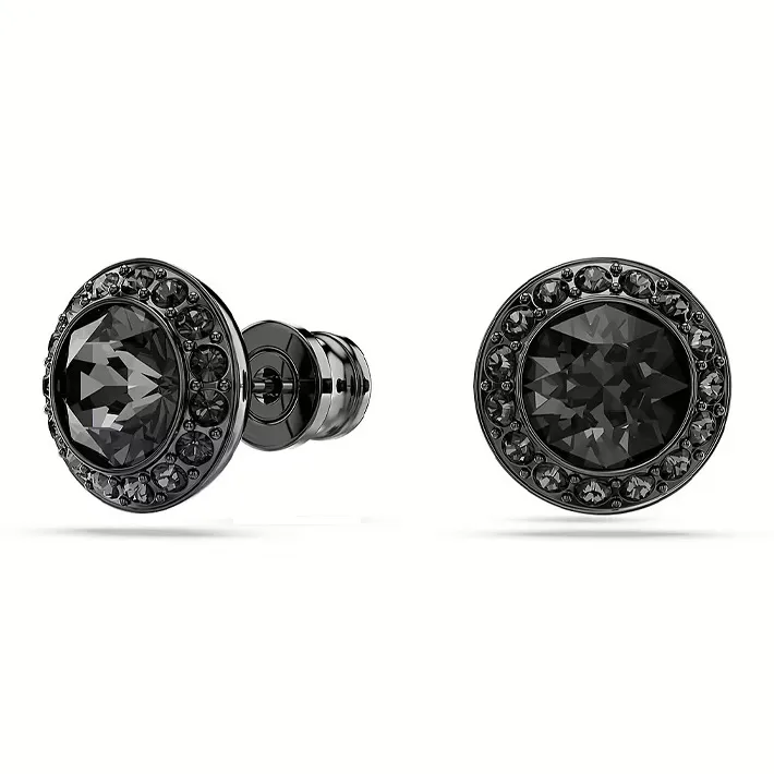 Swarovski Ruthenium, Crystal Stud Earrings Women's Black-1