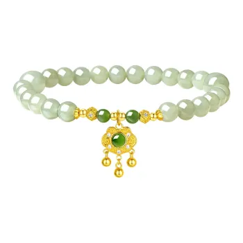 JINLIUFUJIXIANG Hetian Jade Bracelets White Jade/Pale Greenish White Jade Women's