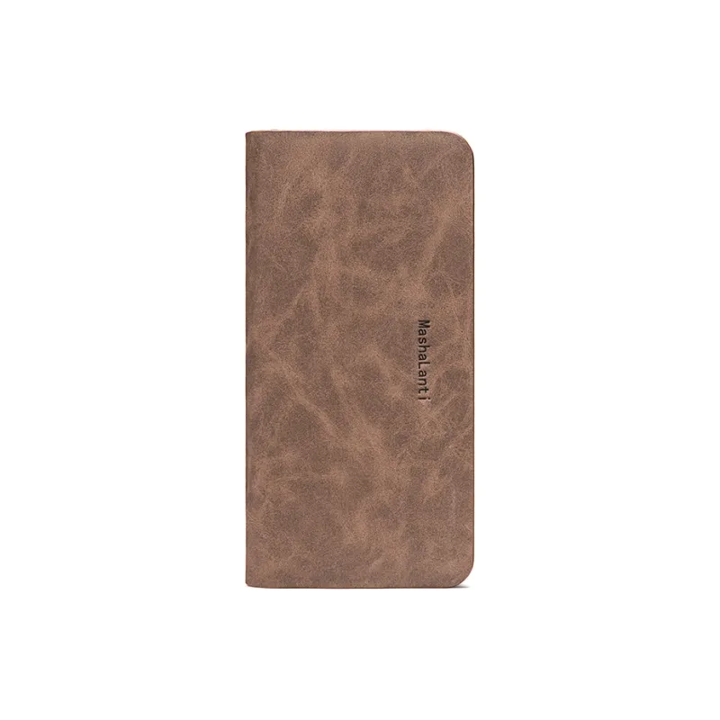 MashaLanti Microfiber Clutches Wallets Men's Vintage Coffee-6