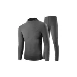 Mock Neck Clothing Sets (Dark Gray) Thickened and Fleece-Lined/Windproof Mock Neck