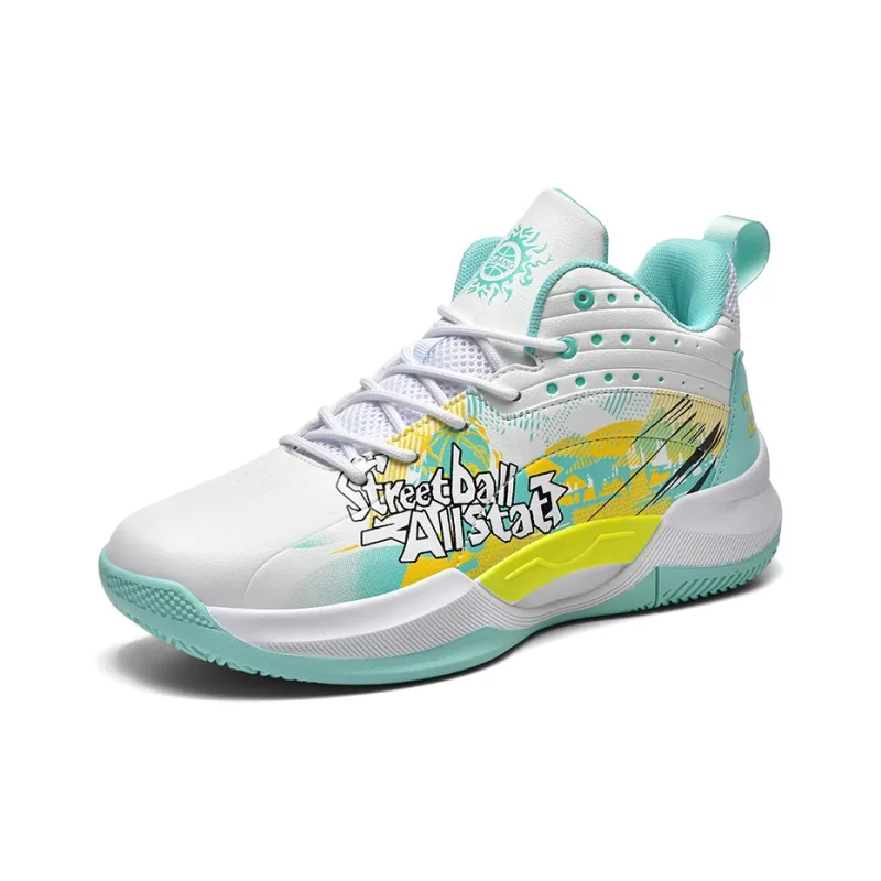 SOURCE Cushioning Anti Slip Wear Resistant Moisture Wicking Coverage Impact Resistant Mid Top Basketball Shoes Unisex-12