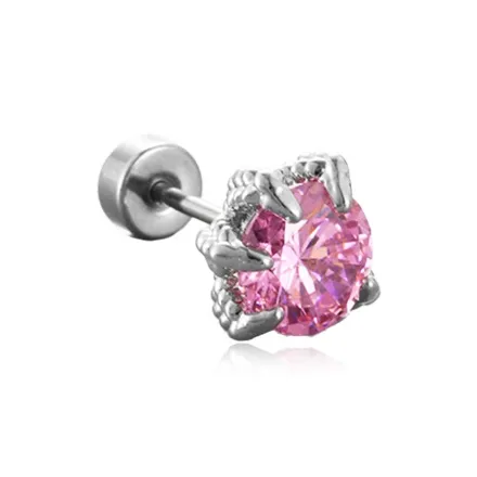 Alloy Zircon Dragon Claw Stud Earrings Unisex-4