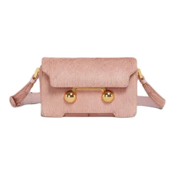 MARNI Calf Hair Crossbody Bag, Shoulder Bag Mini Women's Light Pink