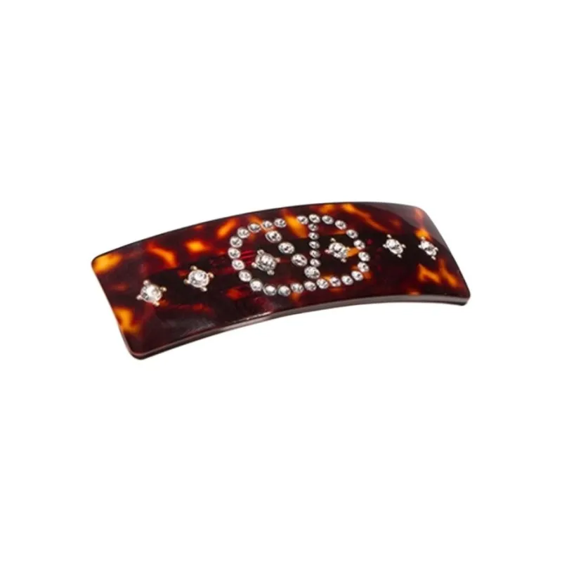 Valentino Resin Hair Clips Women's Brown/Yellow-1