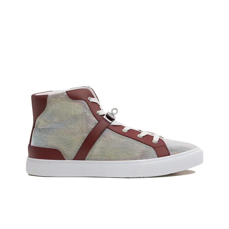 HERMES Daydream High Top Time Skateboarding Shoes Men's Fuchsia-1