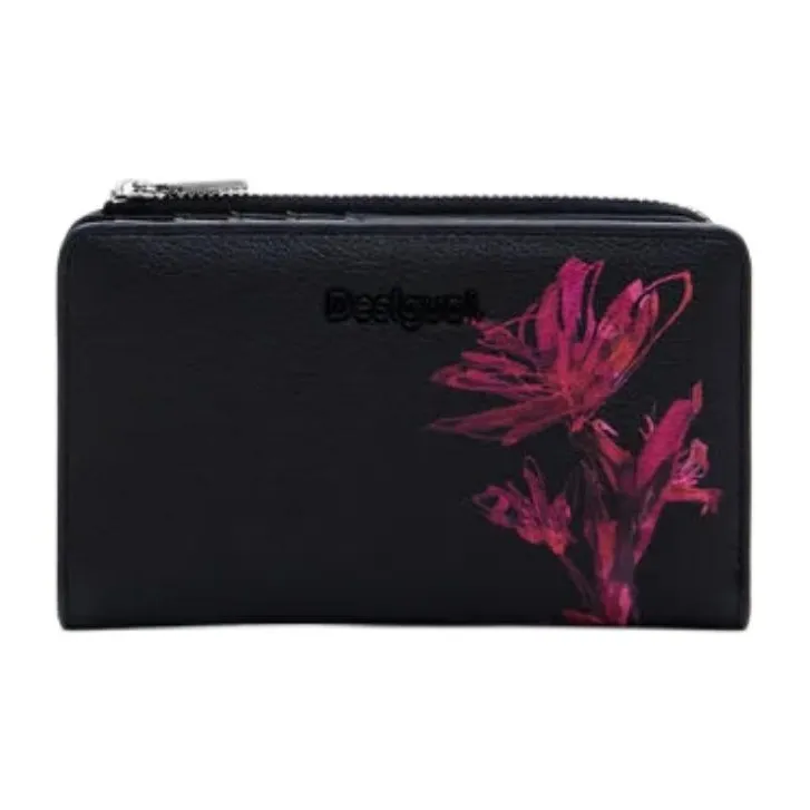 Desigual Polyurethane Wallet Small Size Women's Black-0