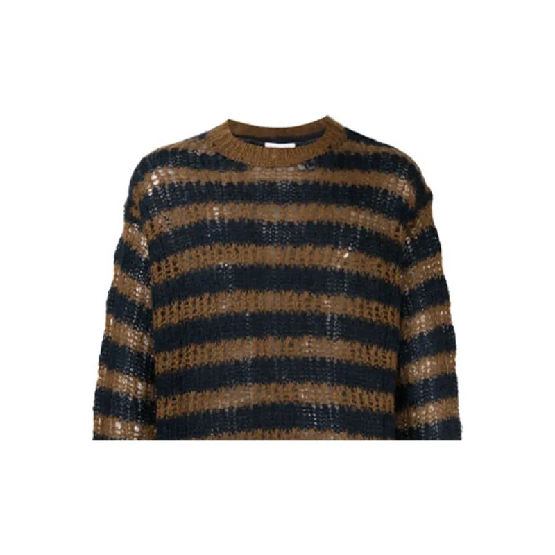 KENZO Sweaters Men Black Yellow Stripes-4