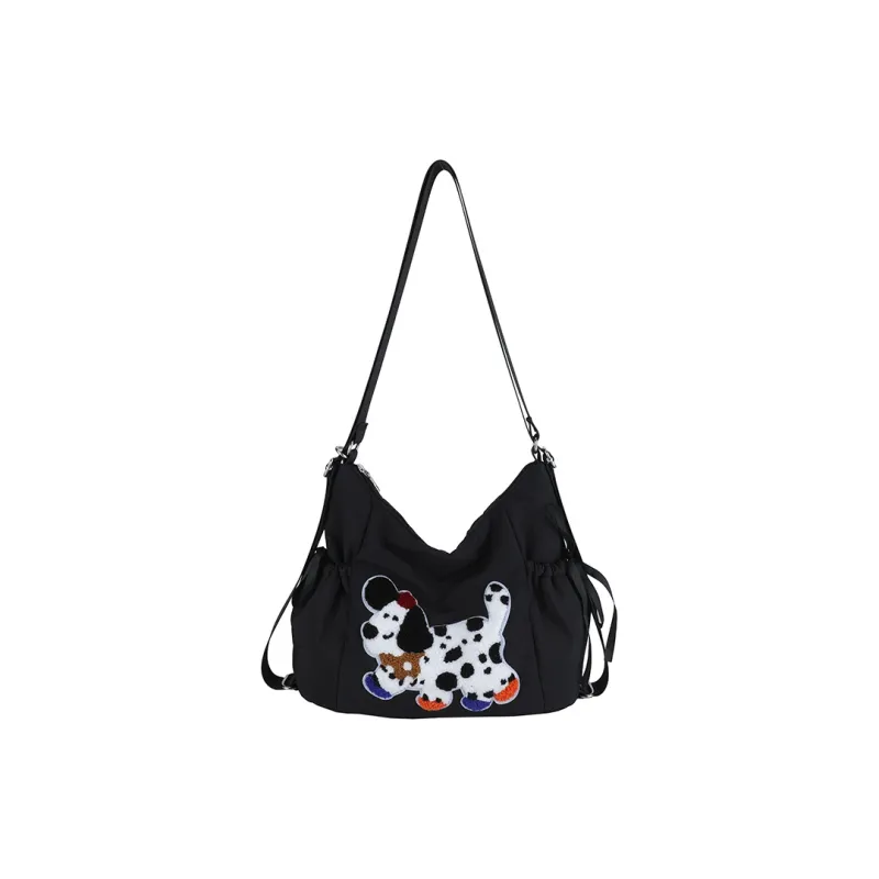 GOBLIN SHARKS 1759 Nylon Shoulder Bag Medium Size Unisex White/Pink/Red/Blue/Black-20