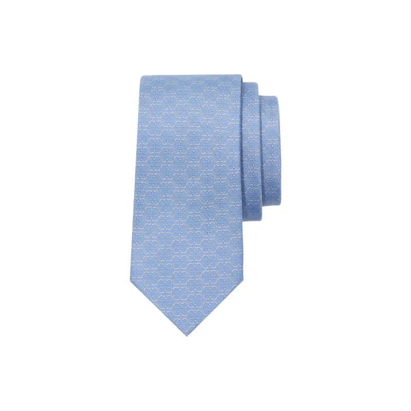 FERRAGAMO Silk Ties Men's Light Blue-0